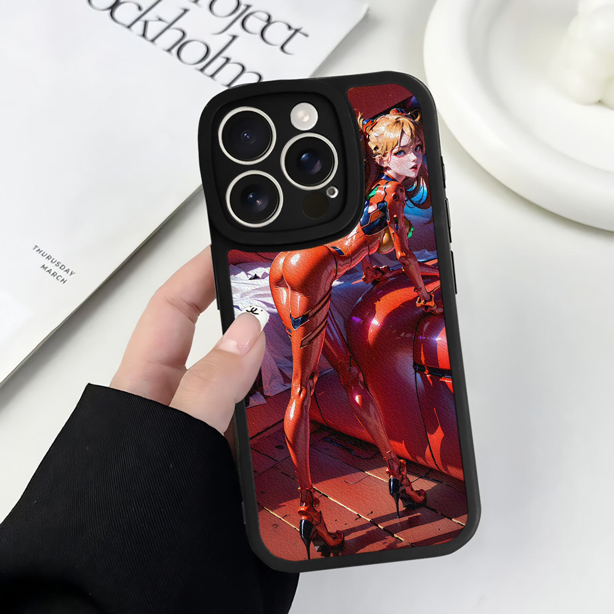 （画像用） EVA 新世紀エヴァンゲリオン 【iPhone 16シリーズ対応】シリコンスマホケース（レザー調） 材質：シリコン